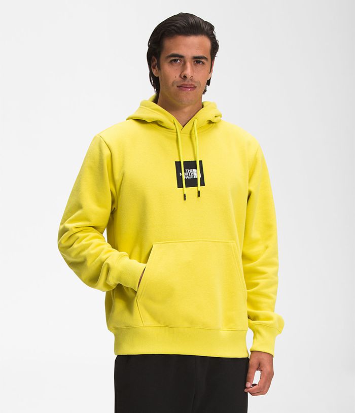 The North Face Hoodie Heavyweight Box Pullover Yellow - Mens - Thailand YITJH-7321